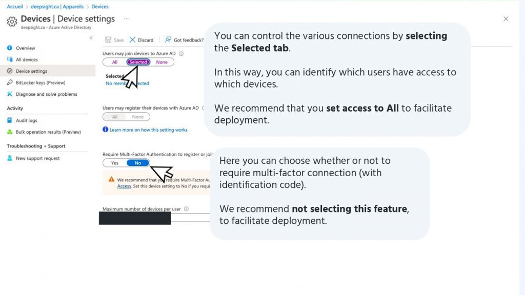 user management on device